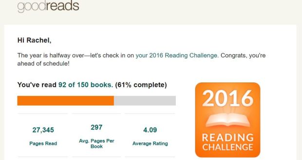 reading challenge update